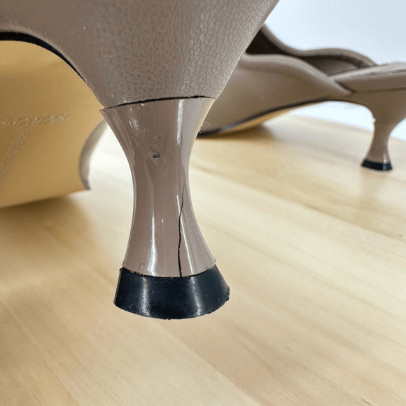 French Connection Women's Candice Open Toe Heel Sandals Kitten Heel Size 8.5 Tan - Picture 8 of 14